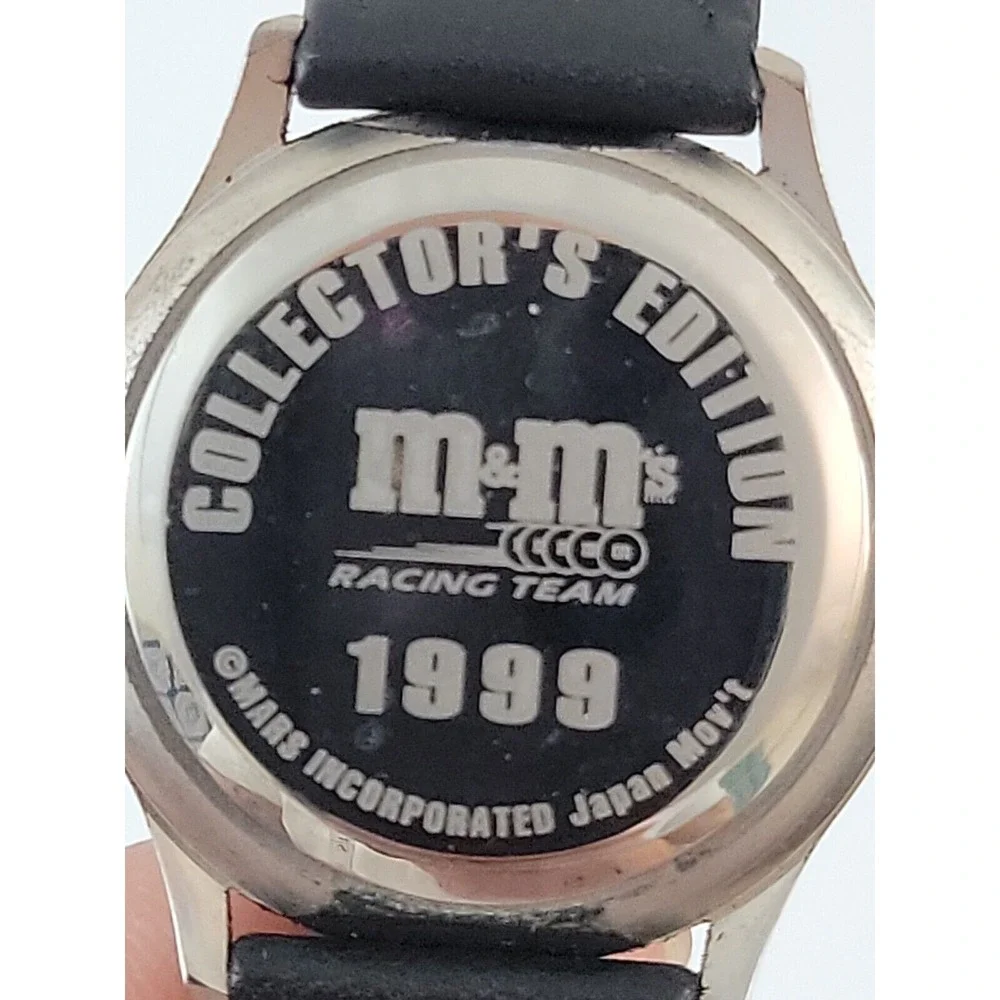 Vintage M&M 1999 Nascar Racing Team Collectors Edition Mars Leather Watch NEW